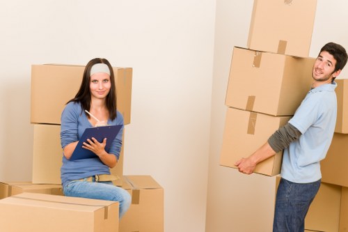 Professional unpacking services inside a modern London home